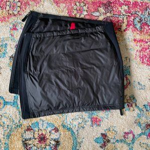 Quilted Black Apres Ski Zip-On Skirt